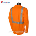 ANSI-Klasse 2 100% wicking Polyester Mesh High Visibility reflektierende Sicherheit Polo Shirts Langarm